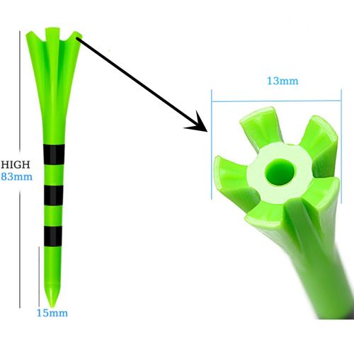 JPORSHU Golf Tees Plastic，Unbreakable Plastic Golf 50 Pack，3 1/4" Low Friction and Resistance Golf Plastic Tees- Improve Swing Accuracy and Distance（color mixing）