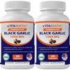 2 Pack - Vitamatic Fermented Black Garlic Extract 1000 mg 60 Capsules Non-GMO