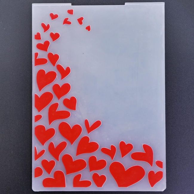 DDOUJOY Heart Corner Background Plastic Embossing Folders for Card Making Scrapbooking and Other Paper Crafts 3120802