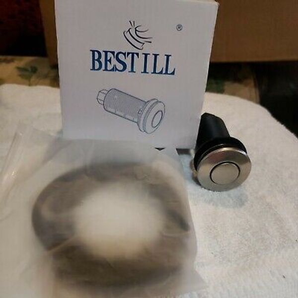 Bestill Sink Top Garbage Disposal Air Switch Kit with Dual Outlet, Brass Top