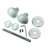 12 x White Plastic MORTICE Door KNOB Sets with FIXINGS and Spindle