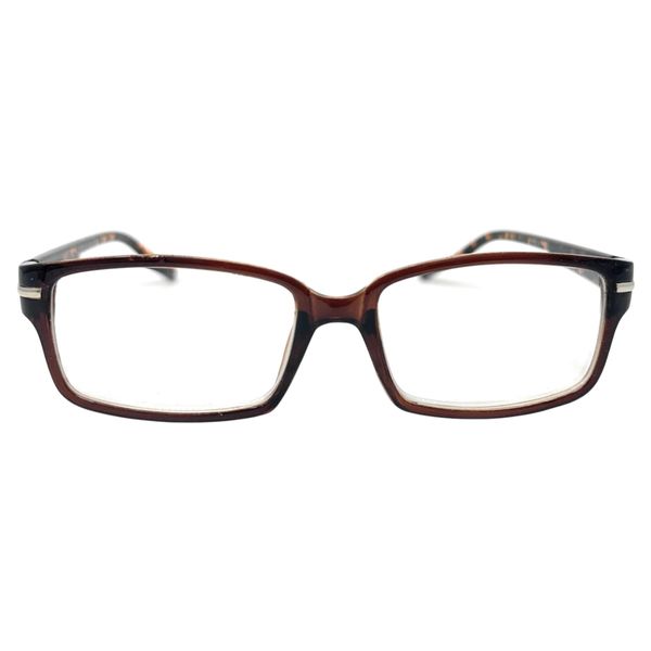 Incredible Bargains The Dean Stylish Rectangular Reading Glasses + 1.75 Brown