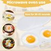 Reusable Poached Egg Maker Microwave Egg Cooker, Double Cups Egg Boiler Breakfast Cookware for Kitchen Gadgets (1 Pcs)