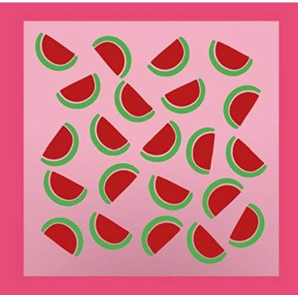 Watermelon Background Stencil - Watermelon 2 Part Stencil - Pattern Stencil - Cookie Stencils - Airbrush Stencil - Reusable Stencil