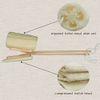 Natural Exfoliating Loofah Luffa Loofa Back Sponge Scrubber Brush with Long Wooden Handle Stick Holder Body Shower Bath Spa Pack of 2