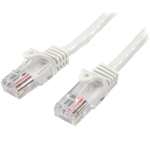 StarTech Cat5e Patch Cable With Snagless RJ45 Connectors 2M White
