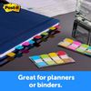 Post-it Tabs.625 in Solid, Aqua, Lime, Yellow, Red, 40 Dispenser in 10 Colors