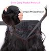 YEESHEDO 2 Pack Ponytail Extensions, Wrap Around Yaki Ponytail Extension and Curly Ponytail Magic Hairpiece Synthetic Hair Extension For Women (24inch,Black)