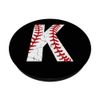 CocomoSoul-Mobile Baseball Stitch Capital Letter K Alphabet Initial Monogram Initial Baseball Player