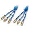 Lindy 37529 0.5m 75 Ohm Component Video Cable, Premium Gold