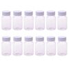 12PCS 80ml/2.7oz Clear Empty Portable Thicken Plastic Bottles Case with White Screw Cap Holder Storage Container for Liquid Solid Powder Dispense