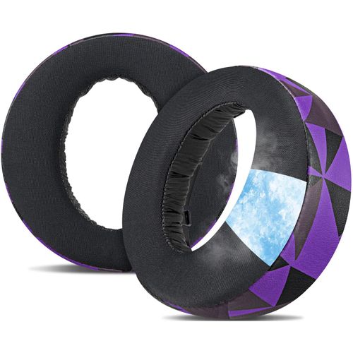 SOULWIT Cooling-Gel Replacement Earpads Cushions for Sony PlayStation 5 Pulse PS5 3D Wireless Headset, Ear Pads Cushions with Noise Isolation Foam - Purple Black