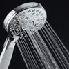 AquaSpa High Pressure 6-Setting Luxury Handheld Shower Head with Extra Wall Bracket, Chrome Finish