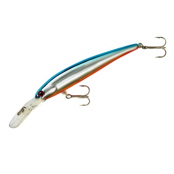 BANDIT LURES Multi-Species Minnow Jerkbait Fishing Lure, Fishing Accessories, 3.5", 1/3 oz, Chrome Blue Back, (BDTB-SHAD32)