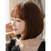 morningplace Neat Bob Wig with Net, Smooth, Straight (Light Brown)