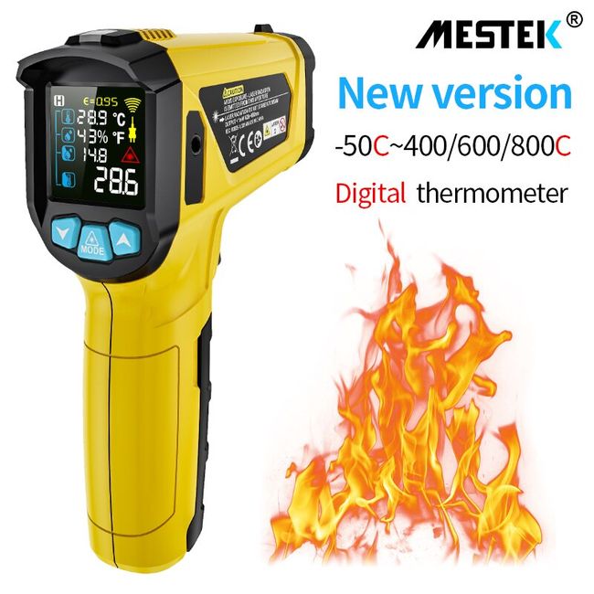 Thermometer IR02C Non-contact Pyrometer Digital Infrared Thermometers  Industrial High Precision Laser Temperature Meter Humidity