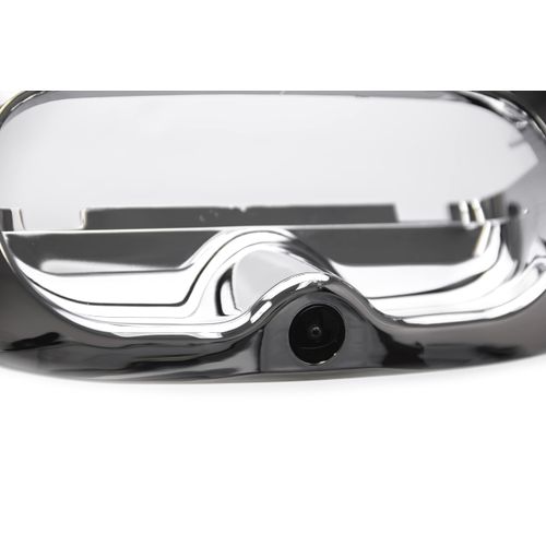 Master Tailgaters Chrome Tailgate Bezel with Backup Camera Replacement for Dodge Dakota (1997-2011) | IP68 Waterproof | Parking Grid Lines Available | Easy to Install