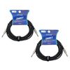 (2 Pack) Roxtone 16 ft 1/4" to 1/4" Pro Audio PA DJ Amplifier Speaker Cable