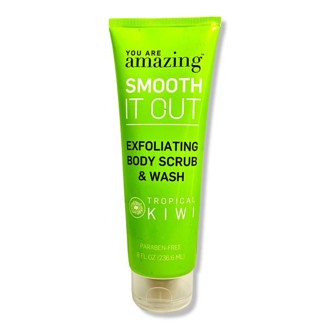 You Are Amazing Smooth it Out Exfoliating Body Scrub & Wash Tropical Kiwi 8oz.