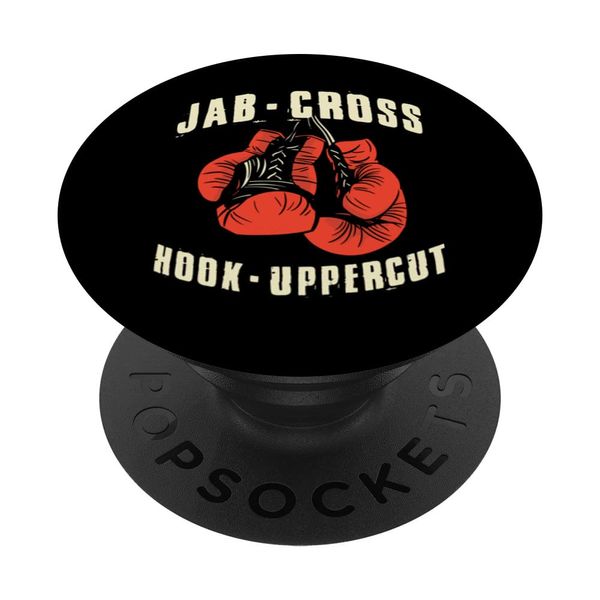 Jab Cross Hook Uppercut Kickboxen PopSockets mit austauschbarem PopGrip
