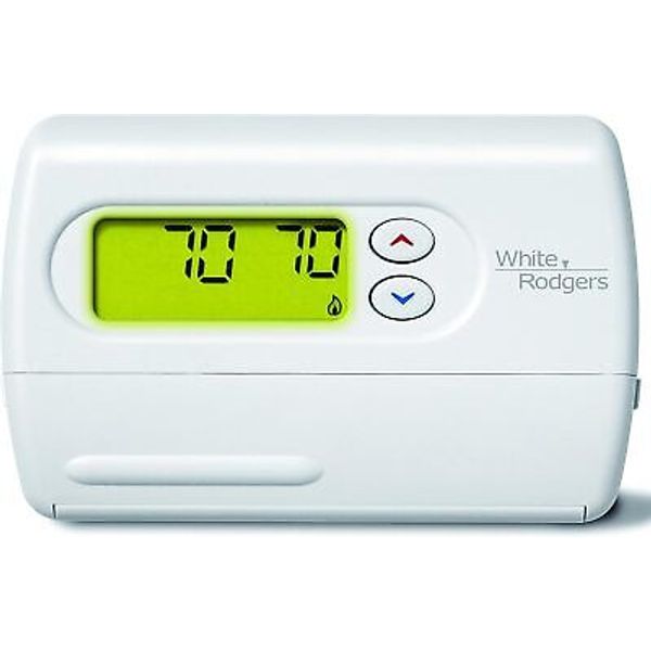 Emerson 1F86-344 Non-Programmable Thermostat for Single-Stage Systems 1, White