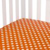 Sweet Potato Calliope Fitted Sheet, Tangerine/Orange/ White