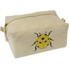 'Yellow Ladybug' Canvas Wash Bag/Makeup Case (CS00041188)