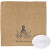 YouCustomizeIt Personalized Octopus & Burlap Print Washcloth