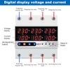 DEWIN Voltage Protector, 3 Phase Din Rail Voltmeter Ammeter AC220V 100A Over Under Voltage Current Limit Relay Protector