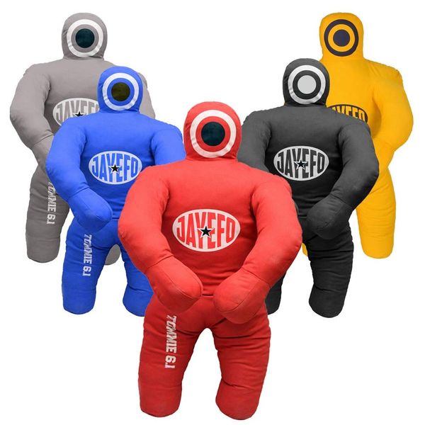 Jayefo Sports Kids Grappling Dummy Punching Bag for Kids Children Wrestling Exercise BJJ Boxing MMA Brazilian Jiu Jitsu Throwing Judo Bag Buddy Youth Training Dummies (RED)