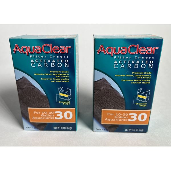 2-Boxes AquaClear 30 Activated Carbon Filter for Aquarium Filter Carbon A-602