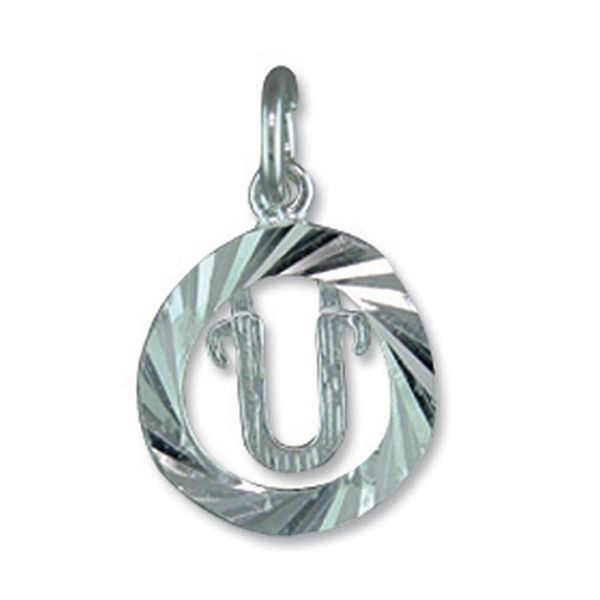 Letter U Initial .925 silver charm pendant x1 initials charms Range10