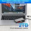 7 IN 2 USB 3.0 SD Card Reader, SD/TF/CF/Micro SD/XD/MS Card Adapter, 5Gbps High Speed USB C SD Card Reader for iPhone 16/15/14/iPad/MacBook/Samsung, Windows,Mac OS,Linux