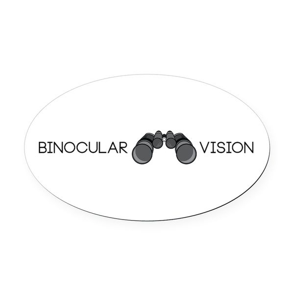 CafePress Binocular Vision Euro Oval Car Bumper Magnet