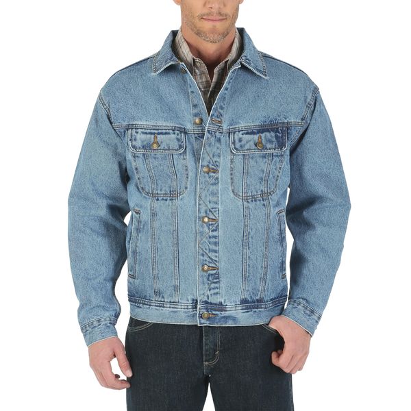 Wrangler Men's Big & Tall Unlined Denim Jacket,Vintage Indigo,X-Large Tall