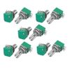 Sourcingmap 10pcs B Double Linear 6mm Dia Knurled Shaft Rotary Potentiometer