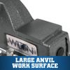 Wilton Mechanics Bench Vise, 4" Jaw Width, 4-1/2" Jaw Opening, 3-7/16" Throat (Model 744)