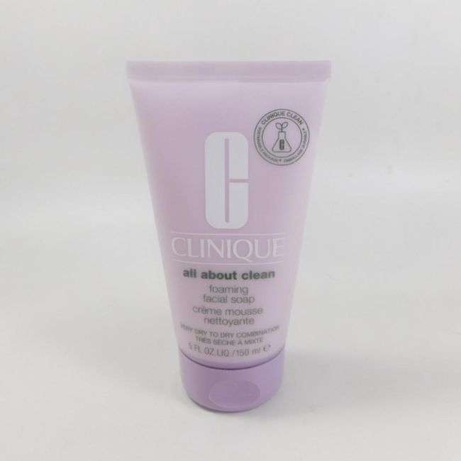 Clinique All About Clean Foaming Facial Soap VERY DRY 5 oz / 150ml *NEW*