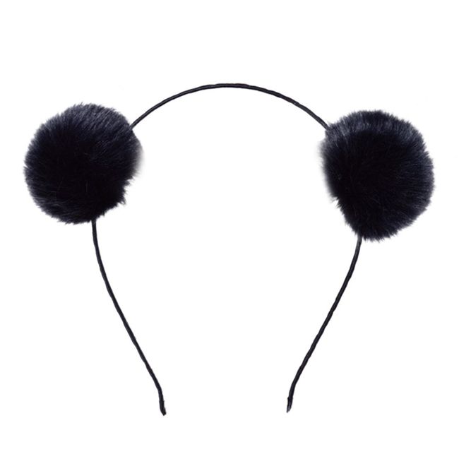 BAOBAO Faux Fluffy Rabbit Fur Ball Cat Ears Panda Hair Hoop Headband Xmas Party Cosplay