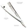 Krisp Beauty Professional Classic Straight Edge Barber Razor For Close Shaving - Salon Quality Men's Beard Cut Throat Shavette With 10 Shaving Blades