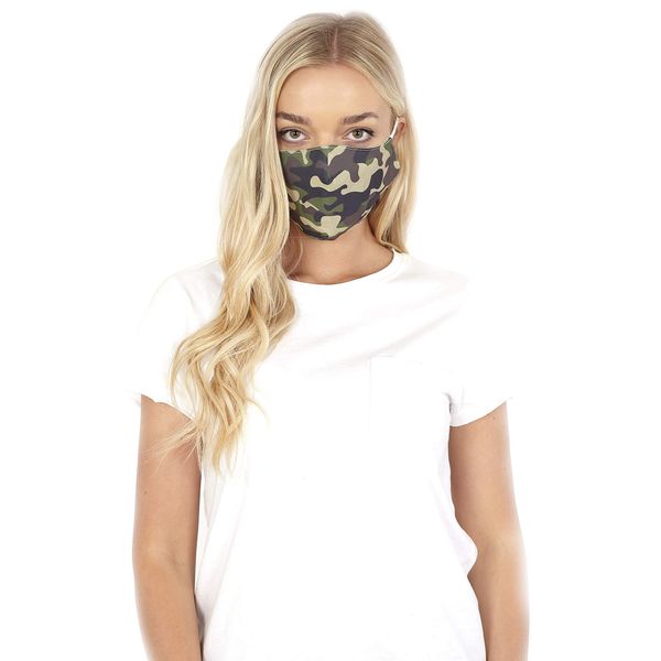 Adult Ladies Face Mask Mouth Protection Cover Mens Washable Reusable Mask Unisex (Camouflage)