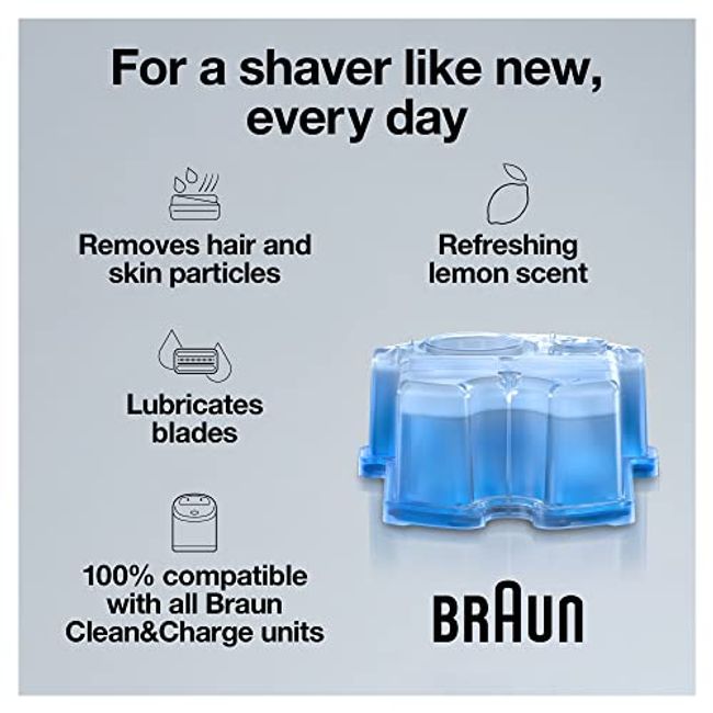 Braun Fast Cleaning and Blade Clean and Charge Station with Refill  Cartridges