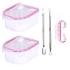 Nail Soaking Bowl Set, 2PCS Finger Soaking Bowl ​Handle Grip Nail Brush Triangle Cuticle Peeler and Stainless Steel Cuticle Pusher Nail Art Tool for Fingernail Toenail Caring Cleaning Brushes Kit…