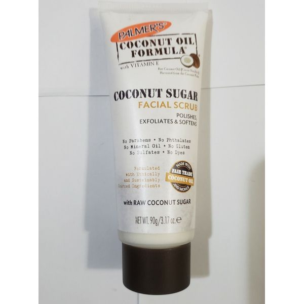 Palmers Coconut Sugar Facial Scrub Coconut Oil Formula Exfoliates 3.17 Ounces