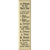 Wooden Sign - 10 Things To Do Each Day... (Cream)