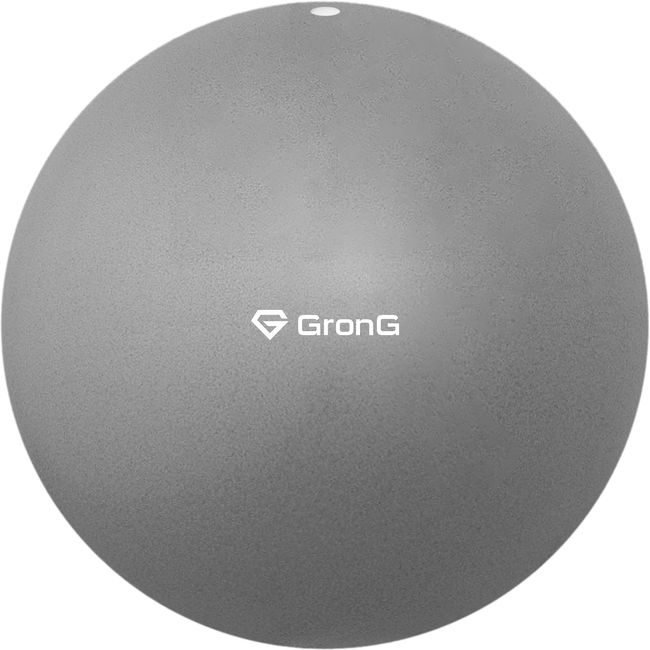 GronG Pilates Ball Exercise Ball Yoga Ball 25cm with Inflatable Straw, Silver