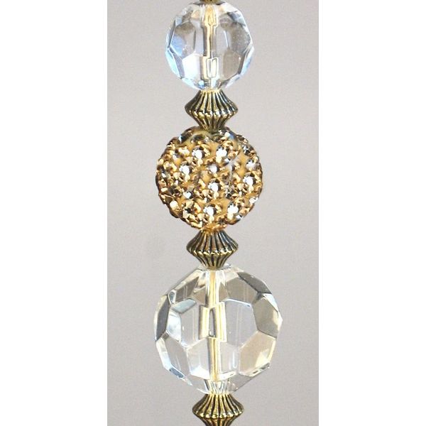 Trace Ellements Glimmering Gold Rhinestone and Clear Crystal Glass Ceiling Fan Pull Chain