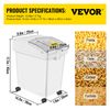 VEVOR 6.6Gal/25Lx3 Large Ingredient Storage Container Airtight Kitchen Flour Bin