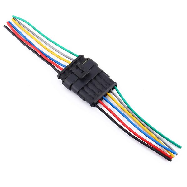 New 6 Pin Way Waterproof Electrical Connectors Socket Kit Car Auto Wire Electrical Connector Plug with Wire