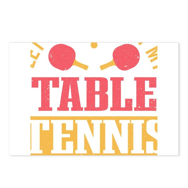 CafePress Table Tennis Problem Ping Postcards (Package of 8), 6"x4" Printed Note Card